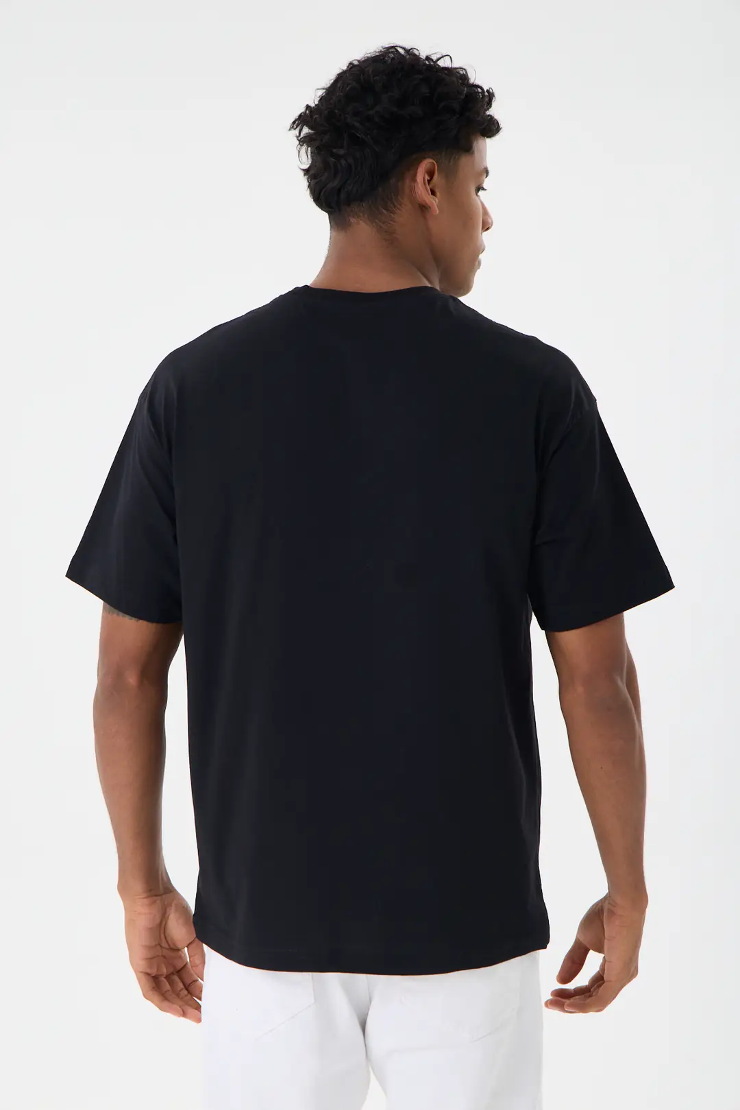Pizza - Unisex Rahat Kalıp Tişört - Siyah 4