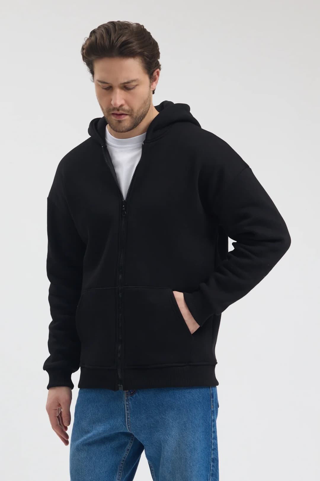 Unisex Oversize Kapşonlu - Siyah 3
