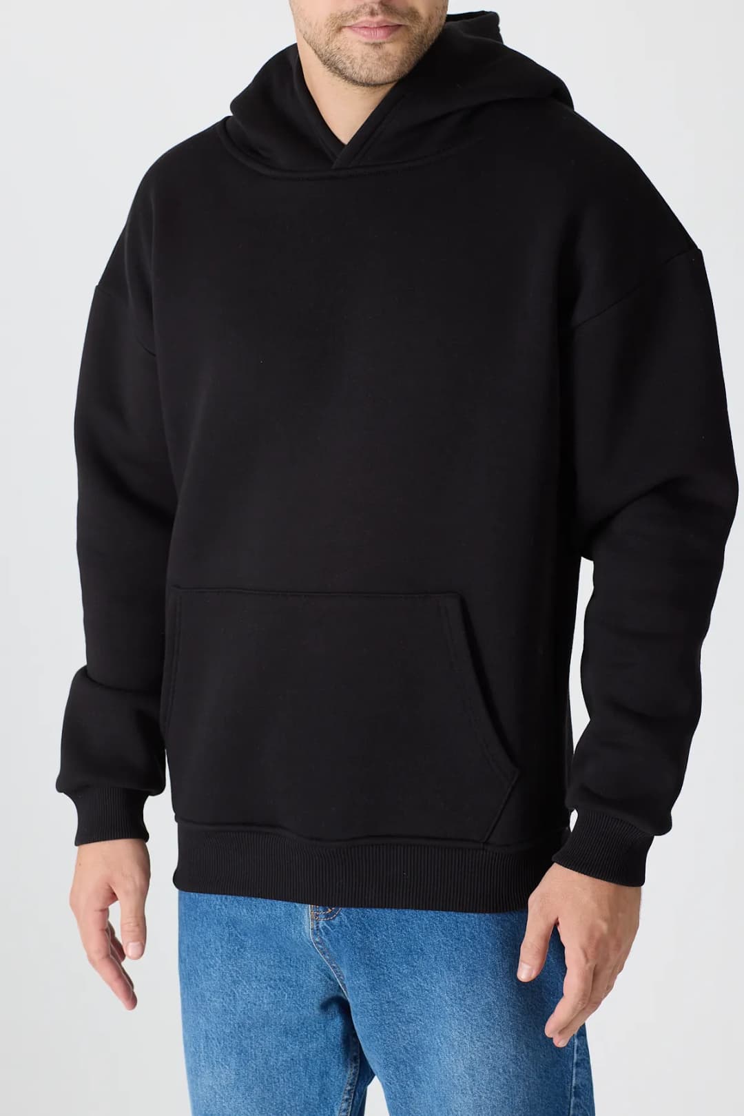 Unisex Oversize Hoodie - Siyah 4