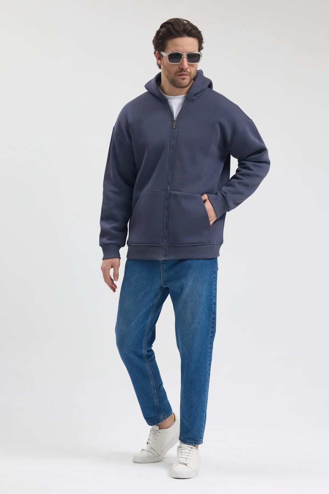 Unisex Oversize Kapşonlu - Füme 3