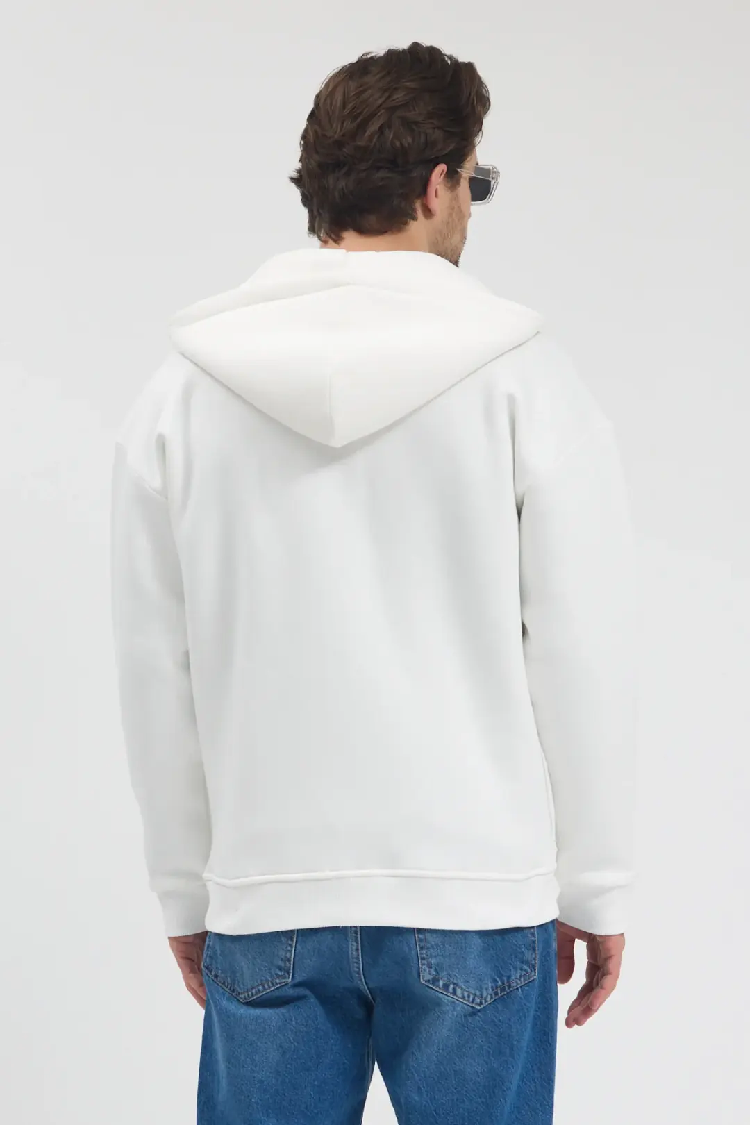 Unisex Oversize Kapşonlu - Beyaz 2
