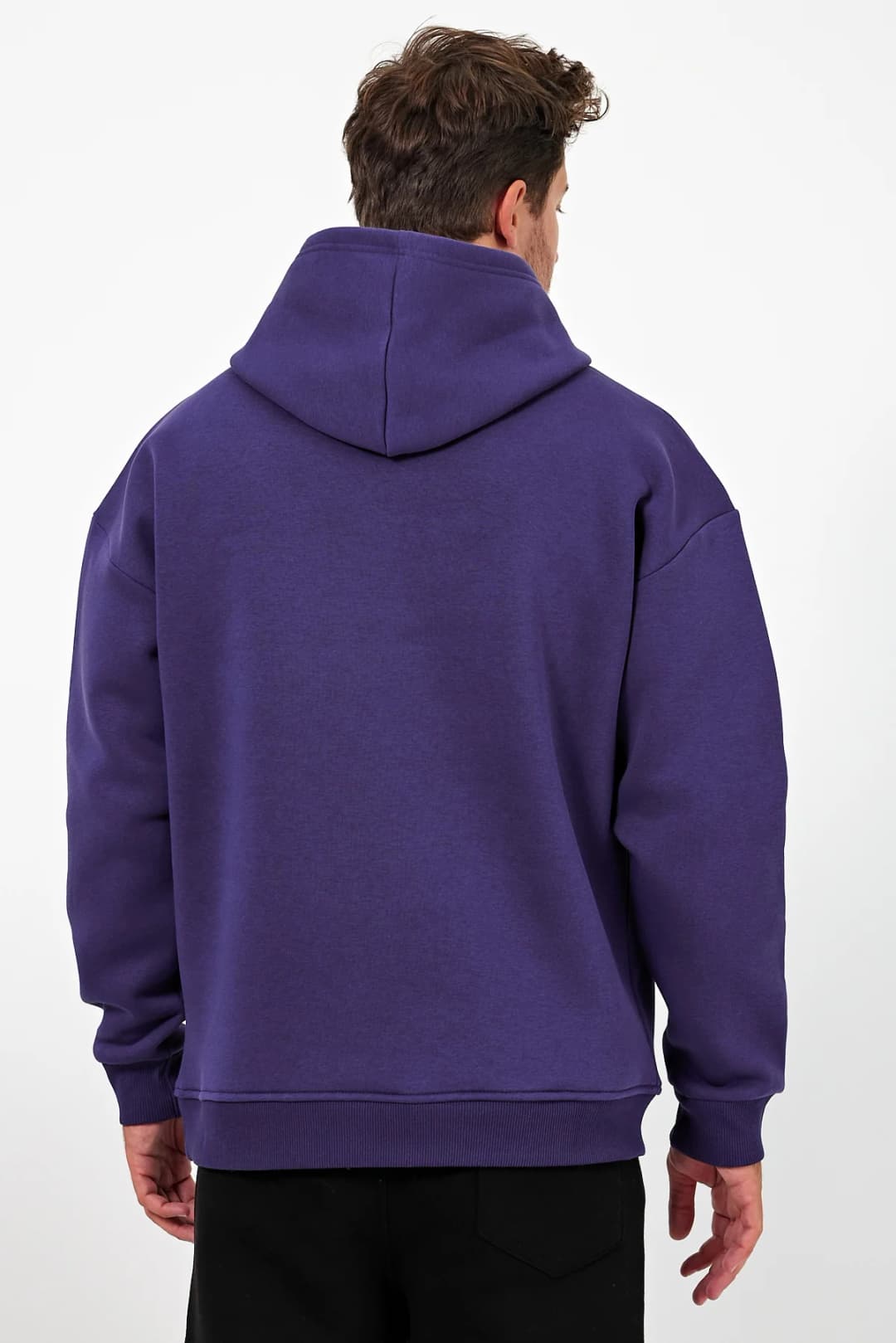 Basic Oversize Hoodie Mor 3