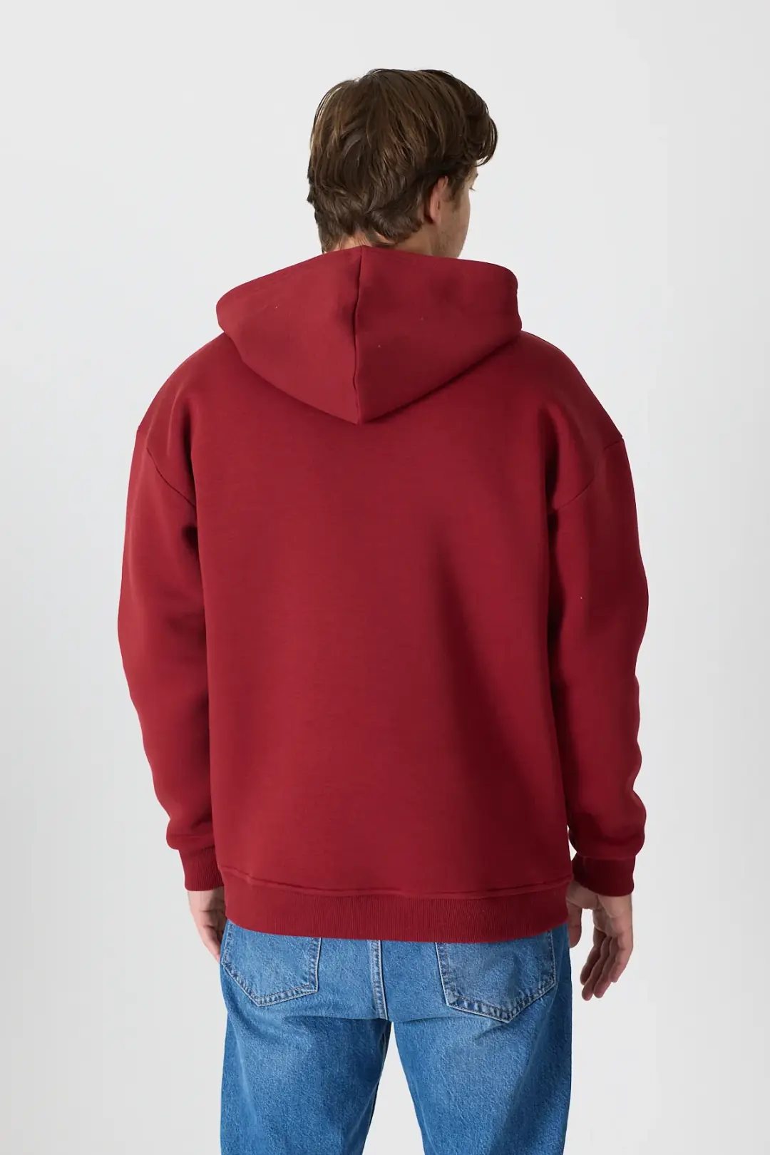 Basic Oversize Hoodie Bordo 3
