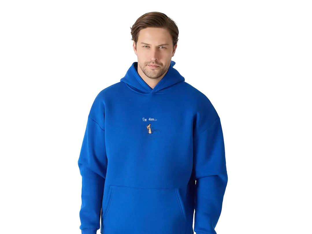 I'm Fine Unisex Oversize Hoodie, Sax Mavisi